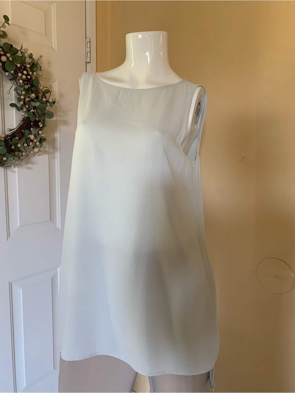Eileen Fisher Baby Blue Sleeveless Blouse